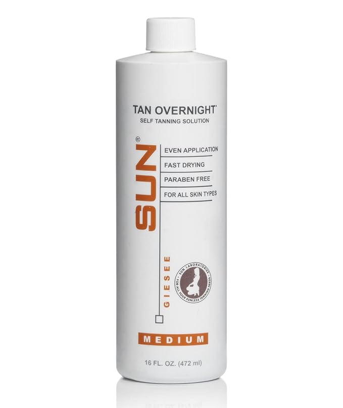 SunLaboratories Body Self-Tanners – Sun Laboratories By Giesee Tan Overnight Spray Tan Solution 16 oz - Professional Tanning Spray, Sunless Tanner, Spray Tan, Self Tanner Lotion, Face Tan Spray, Non Toxic Spray Tan