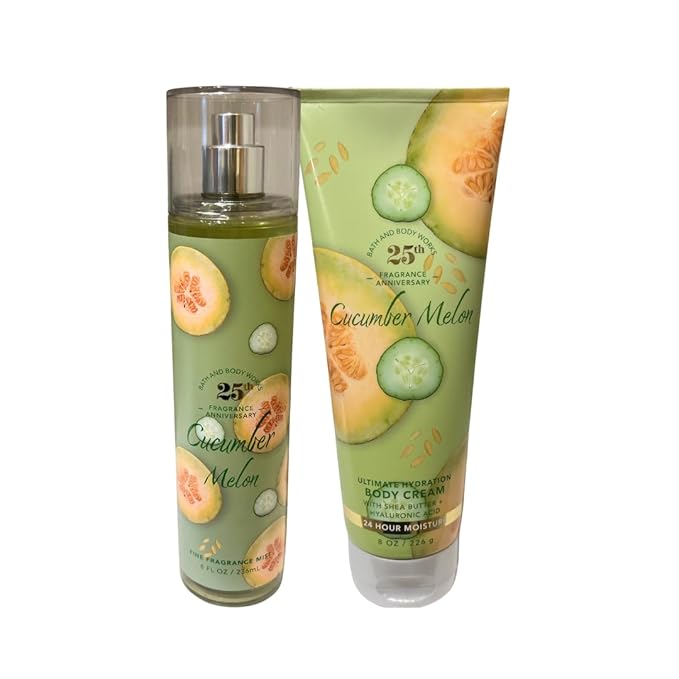 glowtalebaeuty Body Sprays – Bath & Body Works Cucumber Melon Fine Fragrance Mist 8oz and Body Cream 8oz