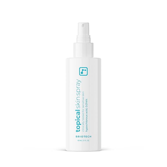 BRIOTECHUSA Toners & Astringents – BRIOTECH Topical Skin Spray, Hypochlorous Acid Spray for Sensitive Skin, HOCl Facial Mist, Full Body Support Against Irritation, Calm Redness, Soothe Foot & Scalp, Travel Size 2 oz
