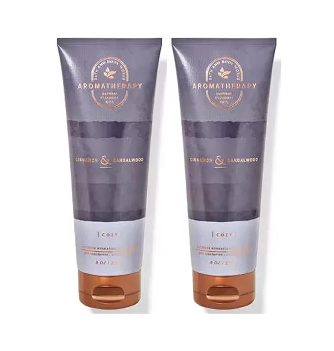 LushLather Creams – Bath and Body Works Aromatherapy Cinnamon Sandalwood Ultimate Hydration Body Cream 8 Oz