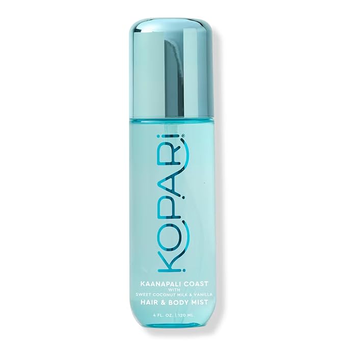 Kopari Body Sprays – Kopari Hair & Body Mist Kaanapali Coast, Long-Lasting Clean Creamy Coconut Scent, Blend of Sweet Coconut Milk and Vanilla, Hints of Warm Spice, 4 oz