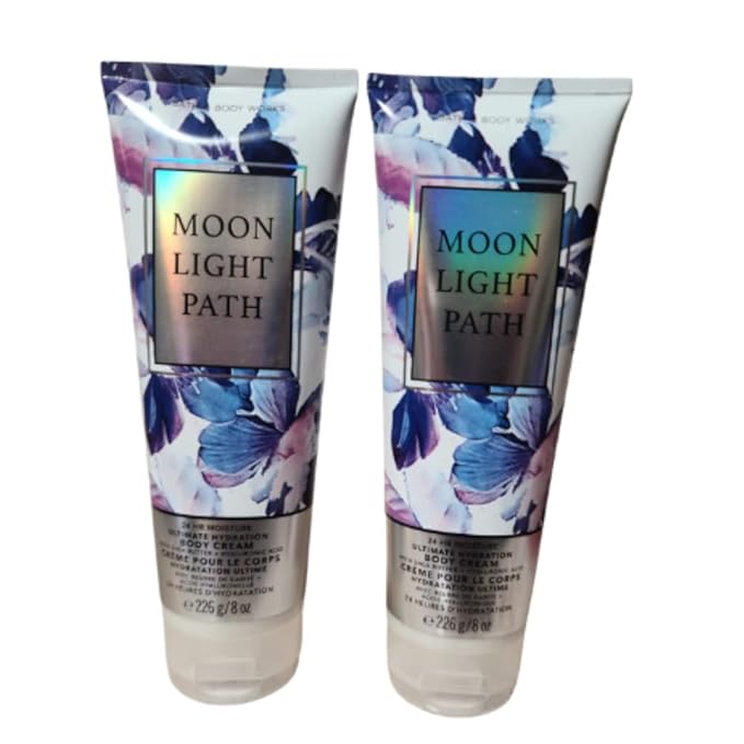 LushLather Creams – Bath and Body Works 2 Pack Moonlight Path Ultra Shea Body Cream 8 Oz