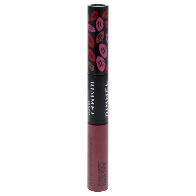 Rimmel Lip Stains – Rimmel London Provocalips 16hr Kiss-Proof Lip Color - Two-Step Liquid Lipstick to Lock in Color and Shine - 005 Just Teasing,