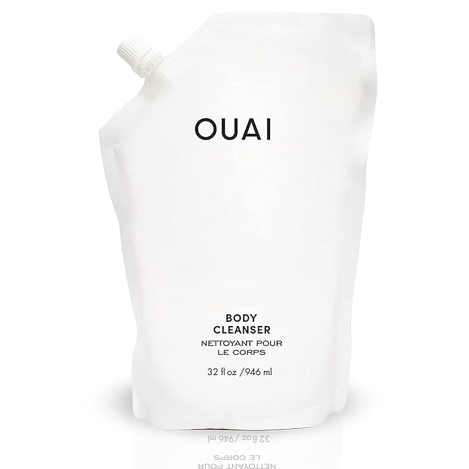 OUAI Body Washes – OUAI Body Cleanser Refill, Melrose Place - Foaming Body Wash with Jojoba Oil and Rosehip Oil to Hydrate, Nurture, Balance, Soften Skin - Paraben, Phthalate and Sulfate Free Skin Care (32 Fl Oz)