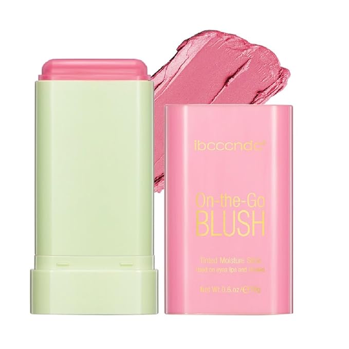 Multi-Use Makeup Blush Stick,Cream Blush Stick,Solid Moisturizer Stick,Waterproof