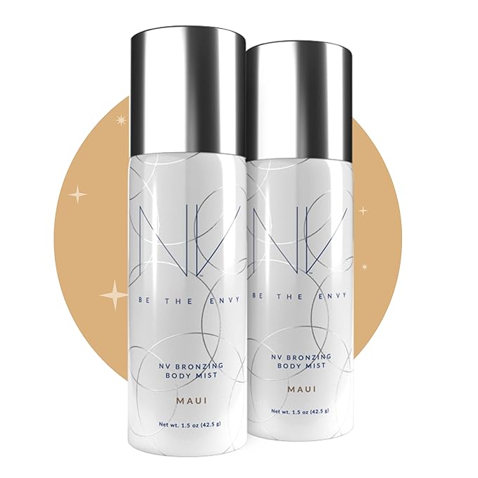 NVBETHEENVY Makeup Airbrushes – NV Bronzing Body Mist Buildable Coverage Professional Airbrush Finish with Vitamins A, D, E and Aloe, 2-pack of 1