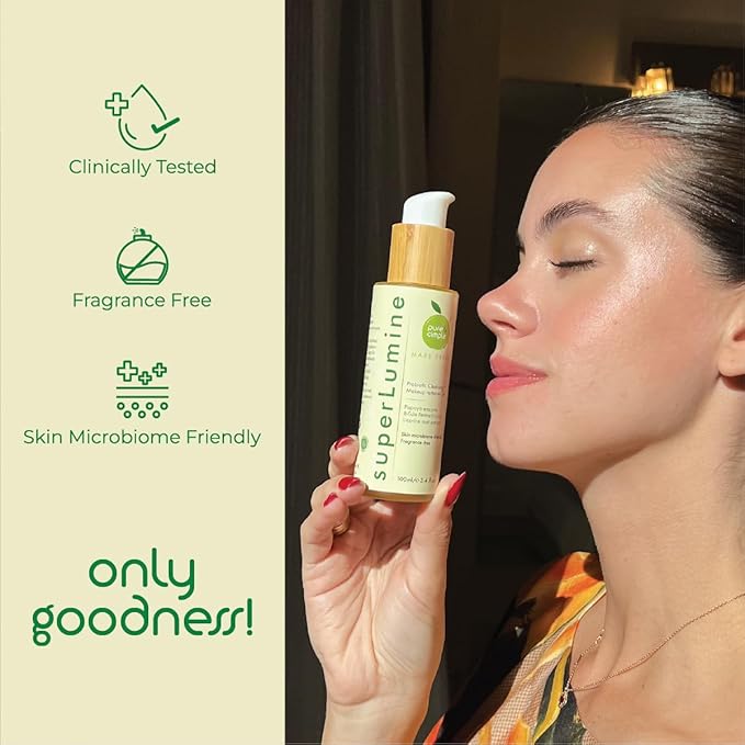 Pure Cimple Probiotic Face Cleanser - Gentle Makeup Remover with Papaya Enzyme for Dry, Sensitive Skin