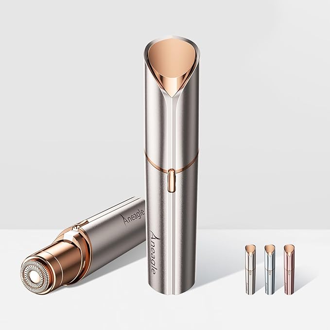Aneagle Epilators – Facial Hair Remover for Women,Painless Hair Shaver Rechargeable with LED Light, Flawless Lady Face Electric Razor,The Great Female Mustache Removal (Rose Gold)