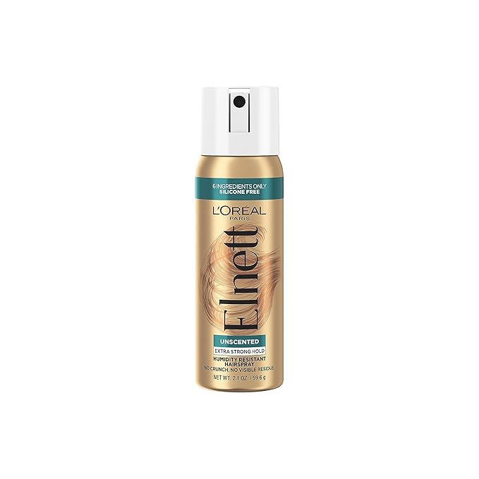 LOrealParis Hair Sprays – L'Oreal Paris Elnett Hair Care Elnett Satin Extra Strong Hold Hairspray - Unscented, Long Lasting + Humidity Resistant, Hair Styling Spray, 2