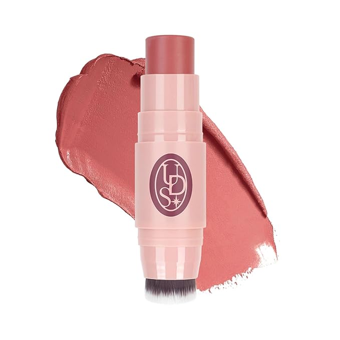 Unidollss Blush – Multi-Use Makeup Cream Blush Stick, Unidollss 3-in-1 Buildable Blush Stick for Cheeks, Eyes, and Lips, Hydrating formula, All day wear, Easy Application with Thumb Puff Included (02 INFATUATION)