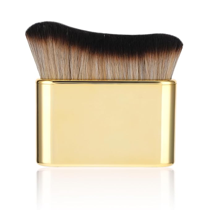 Self Tan Brush Soft Body Makeup Brush Portable Self Tanning Brush Self Tanner Face Brush For Body & Leg Makeup(Gold)