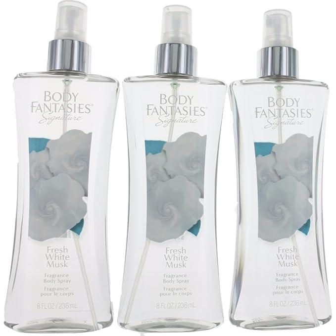 Parfums+De+Coeur Body Sprays – Fresh White Musk by Body Fantasies 3 Pack 8oz Fragrance Body Spray women