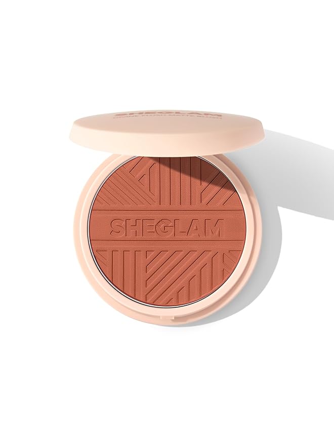 SHEGLAM Blush – SHEGLAM Divine Flush Matte Blush Powder Highly Pigmented Non-Fading Long Lasting Glowing Lightweight Natural Blush Face Makeup-Good Vibes