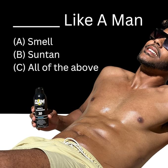 SLAM WoodsMan & BeachMan Bundle - Men's Scented Sunscreen, Sunscreen Spray, Water Resistant Sunscreen, Paraben Free, Broad Spectrum UVA/UVB Sunscreen (Large, 30, Sun Protection Factor (SPF))