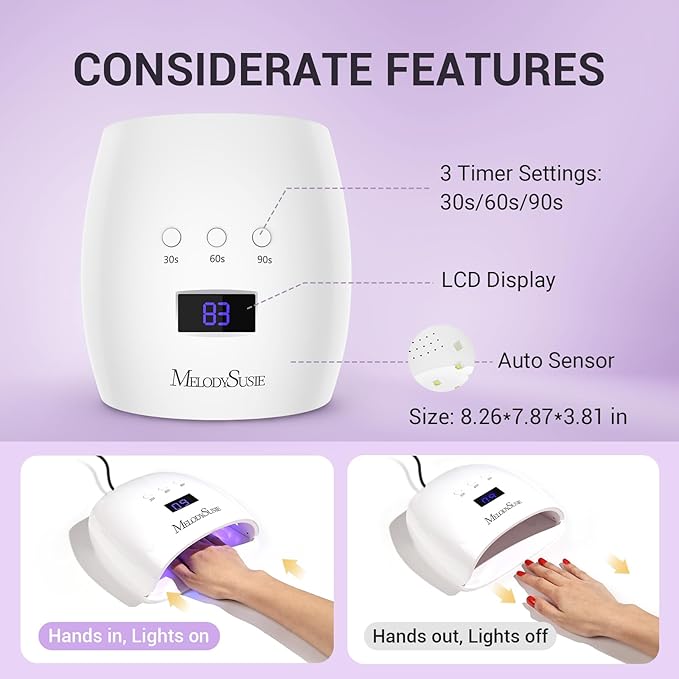 Melodysusie 54w uv led nail