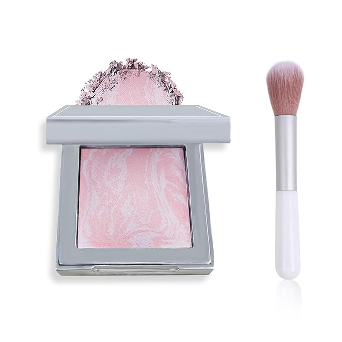 WALULAN Blush – Face Blush Foundation Natural Brightening Silky Moisturizing Sodium Hyaluronate Bakery Crafted Glittering Powder