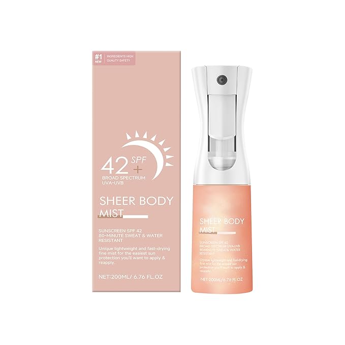 glowtalebaeuty Body Sunscreens – Sunglaze Sheer Body Mist Sunscreen SPF 42, Infused with Shimmering Body Oil, Hydrating Mist, Hydrates, Gives Skin a Glowy Finish, Lightweight, Gives Skin A Glowy Finish(6