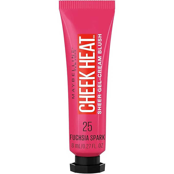 MAYBELLINENEWYORK Blush – Maybelline Cheek Heat Gel-Cream Blush Makeup, Lightweight, Breathable Feel, Sheer Flush Of Color, Natural-Looking, Dewy Finish, Oil-Free, Fuchsia Spark, 1 Count