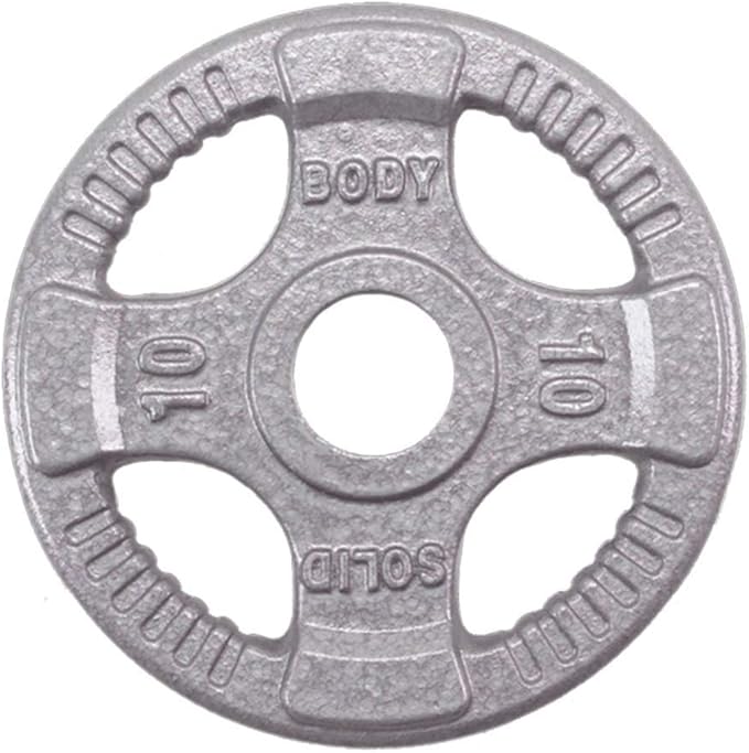 Top Pick – Body-Solid Cast Iron Olympic Quad Grip Design Weight 2 Inch