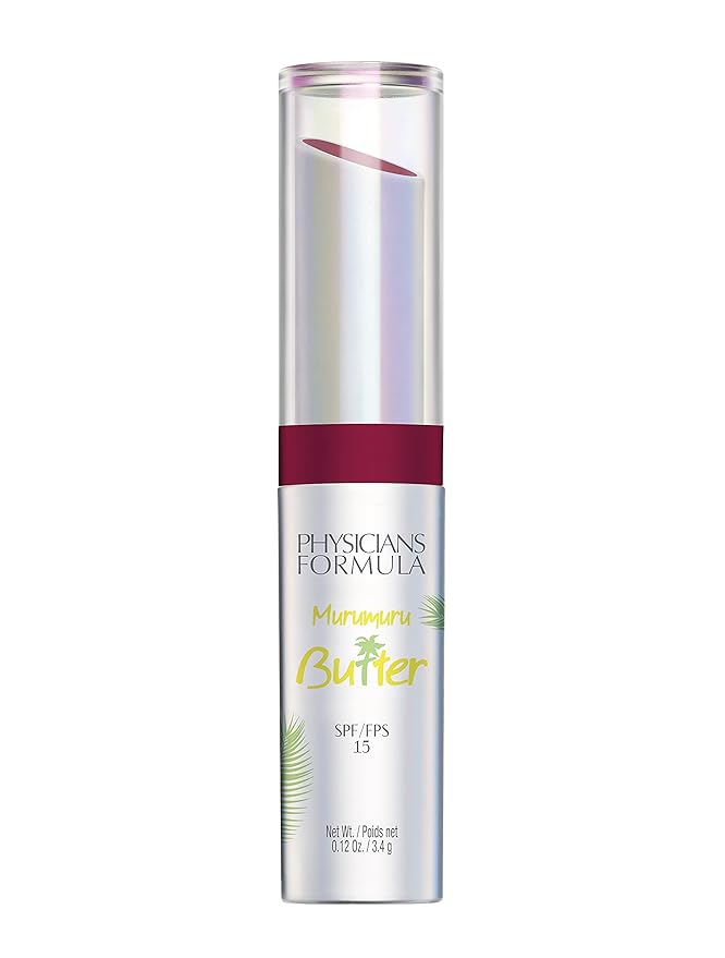 Physicians Formula Murumuru Butter Lip Cream, Lip Balm, Lip Moisturizer and Conditioner for Dry Lips. Fragrance free, Alcohol free Intensive Lip Mask and Lip Therapy Skin Care, Acai Berry