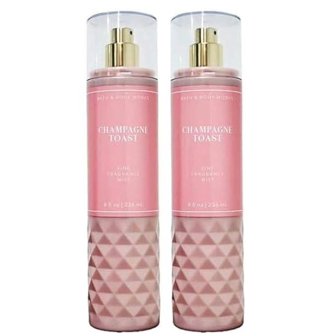 Bath+%26+Body+Works Body Sprays – Bath and Body Works CHAMPAGNE TOAST Fine Fragrance Mist - NEW LOOKS 2022 - PACK OF 2 (FULL SIZE MIST 8FL OZ / 236 ML)