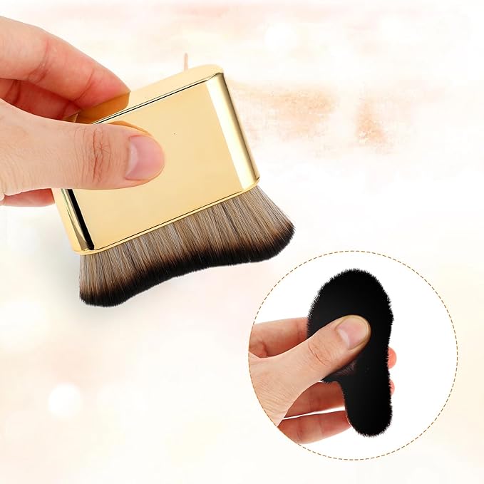 Self Tan Brush Soft Body Makeup Brush Portable Self Tanning Brush Self Tanner Face Brush For Body & Leg Makeup(Gold)
