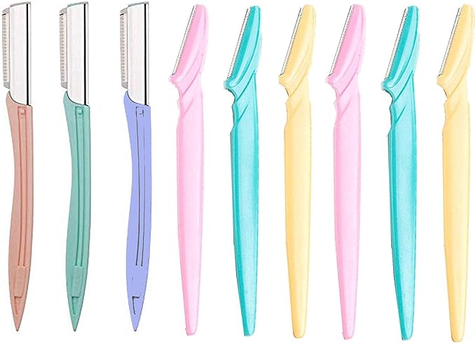 ZTRHYOO Disposable Razors – Eyebrow Razor 9 Pack, Precision Facial Hair Trimmer for Women, Eyebrow Shaper Facial Razor for Men