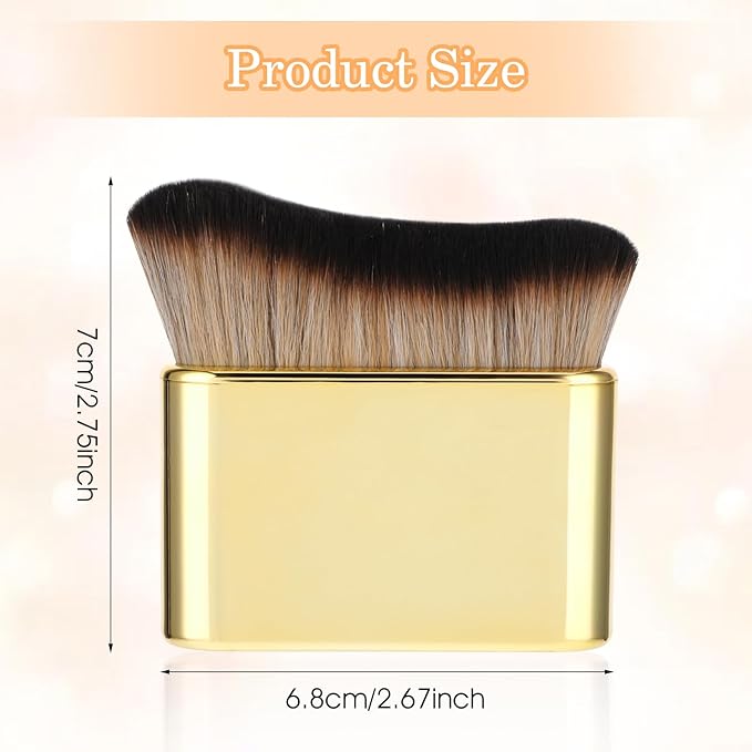 Self Tan Brush Soft Body Makeup Brush Portable Self Tanning Brush Self Tanner Face Brush For Body & Leg Makeup(Gold)