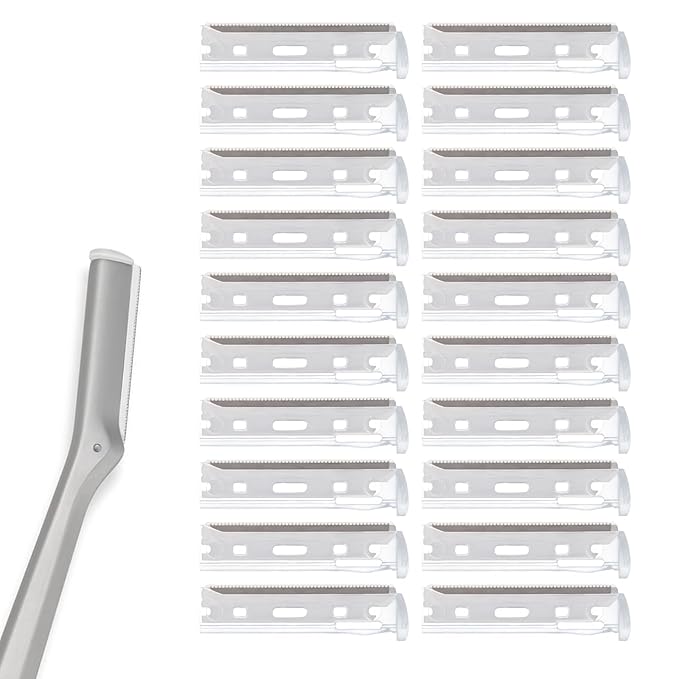 glowtalebaeuty Cartridges – Facial Razor Replacement Blades Be suitable for Twee zerman Stainless steel blade 20 Count (Pack of 1)