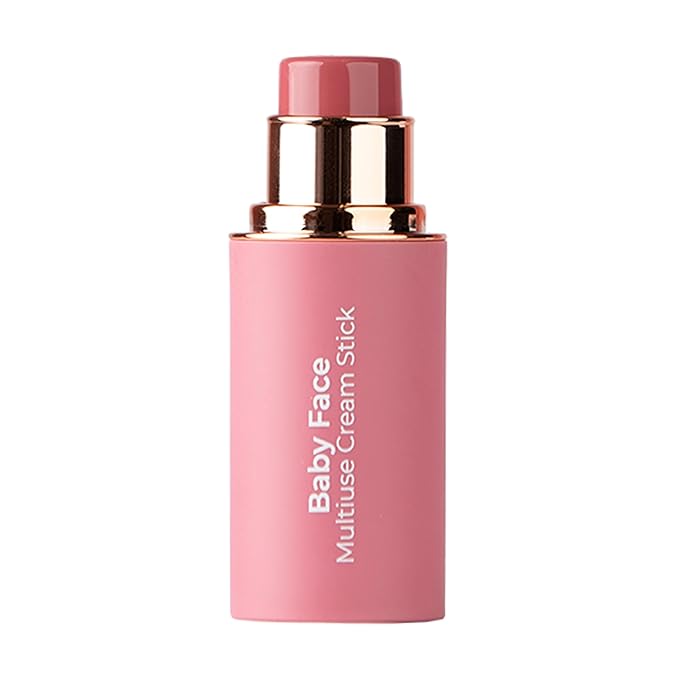 MCoBeauty Blush – MCoBeauty Baby Face Multi-Use Cream Stick, Lou Lou Deeper Rose Tone Shade, Silky Smooth, Buildable Blush for Eyes, Lips & Cheeks, Vegan, Cruelty Free Cosmetics