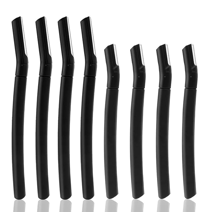 Sunuly Disposable Razors – Eyebrow Razor, Dermaplane Face Razors for Women Facial Hair, Eyebrow Shaver(8 Count), Peach Fuzz Removal, Dermaplaner to Exfoliate and Refresh the Skin