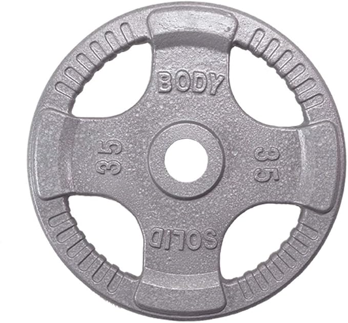 Top Pick – Body-Solid Cast Iron Olympic Quad Grip Design Weight 2 Inch