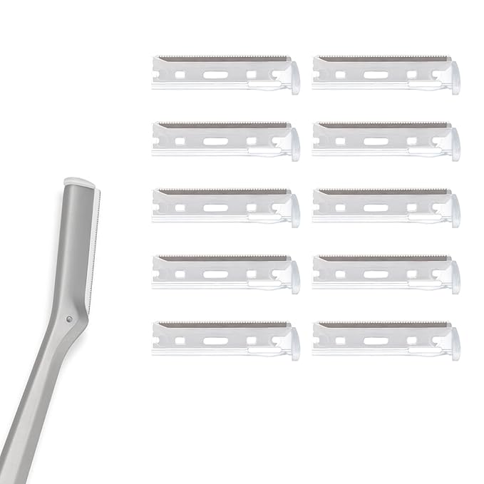glowtalebaeuty Cartridges – Facial Razor Replacement Blades Be suitable for Twee zerman Stainless steel blade 10 Count (Pack of 1)