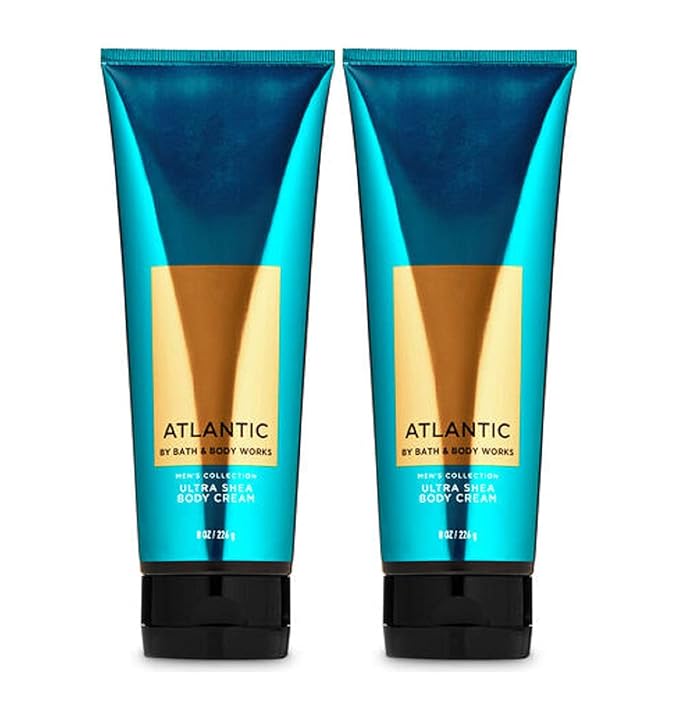 Bath+%26+Body+Works Creams – Bath and Body Works Atlantic 2 Pack Men's Collection Ultra Shea Body Cream 8 Oz (Atlantic)