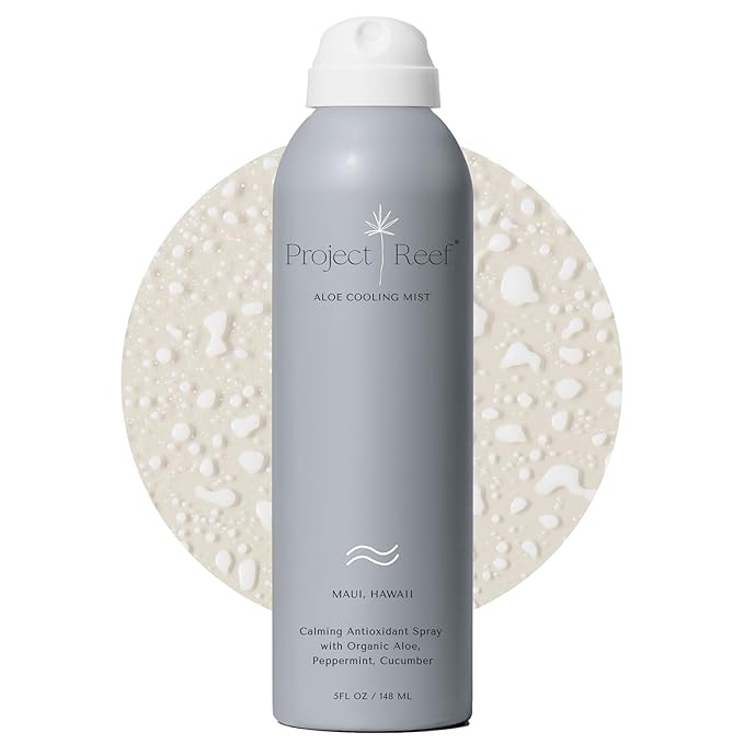 ProjectReef After Sun – Non-Aerosol Cooling Mist w/Aloe Vera, Peppermint, Cucumber - Non-Sticky, Non-Greasy Formula, Sunburn Relief, After Sun Care, Hydrating Face & Body Spray