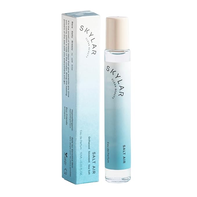 SKYLAR Eau de Parfum – Skylar Salt Air Eau de Parfum - Hypoallergenic & Clean Perfume for Women & Men, Vegan & Safe for Sensitive Skin - Fresh Perfume with Notes of Driftwood, Sea Salt & Seaweed - 10mL /0