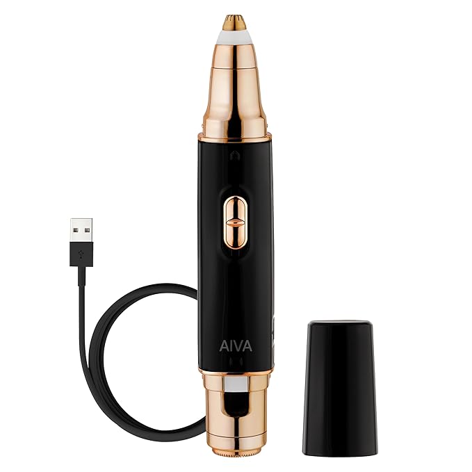 SPASCIENCES Eyebrow Trimmers – SPA SCIENCES - AIVA - The 2-in-1 Facial Hair Remover & Eyebrow Trimmer with Built-in LED Lights