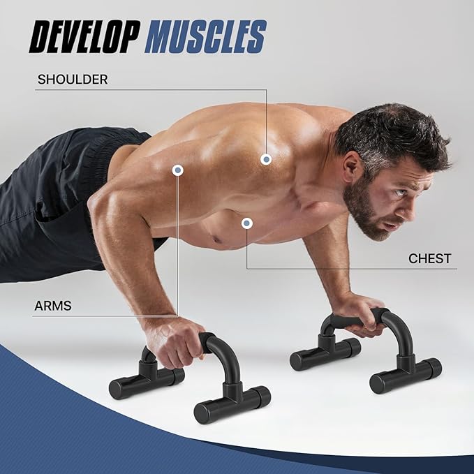 Top Pick – MADOG Portable Push Up Bars with Cushioned Foam Grip 1 Pair 330 lbs,