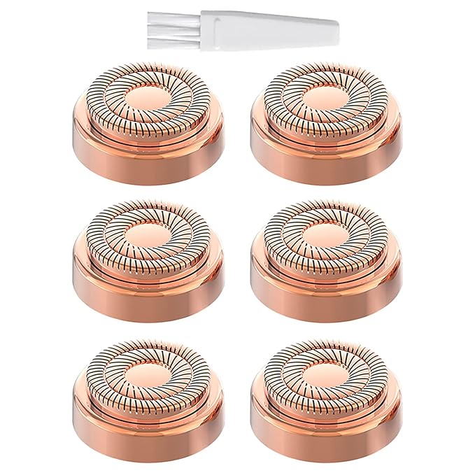 tuokiy Replacement Heads – Gen 2 Replacement Heads Compatible With Flawless Facial Hair Remover For Women, Double Ring Replacement Blades For Old Flawless, 6 Count
