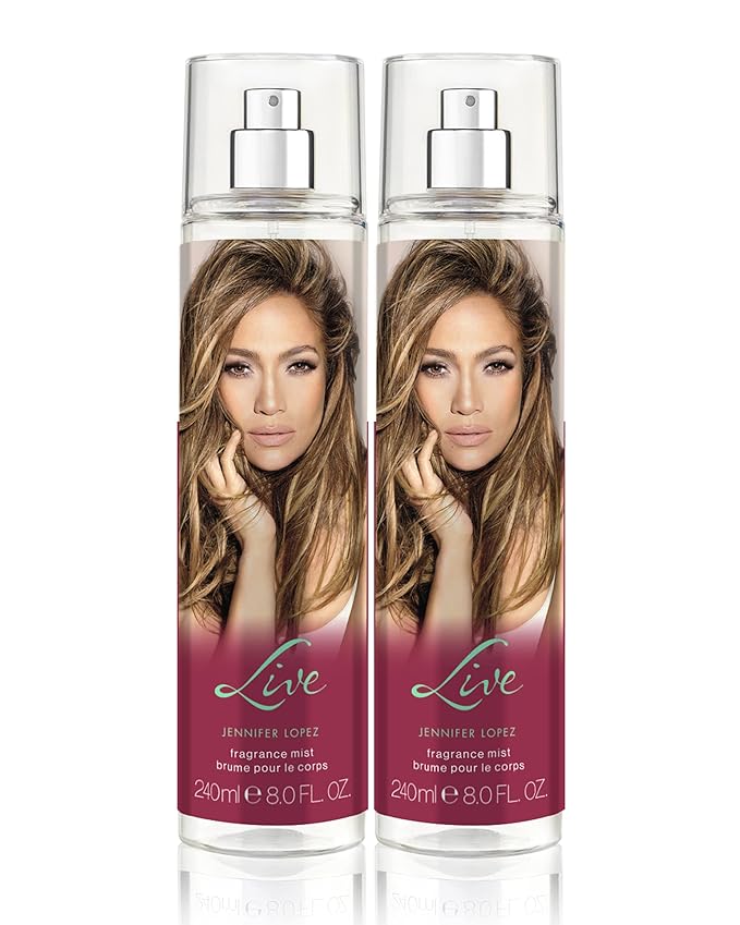 JENNIFERLOPEZ Body Sprays – Jennifer Lopez Live Body Mist, 240ml (8fl oz) Duo Pack (2 Pack)