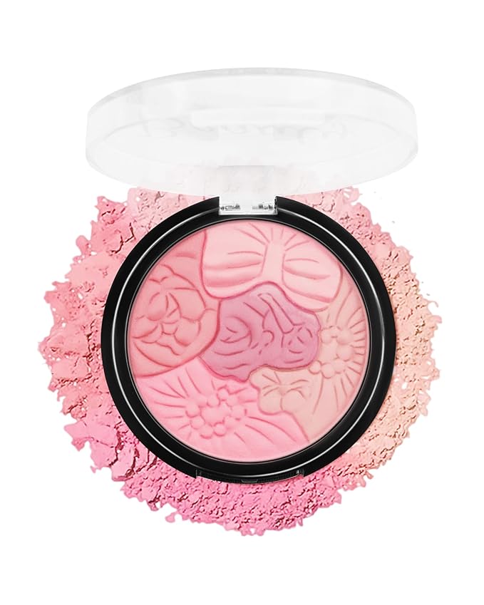 LYSdefeu Blush – Flower Blush for Cheeks, Matte Shimmer Face Blush Powder,Contour Multiuse Facial Make up Palette,Long Lasting Waterproof Embossed Blusher,Mother's Day Makeup Gift for Women-01#Sakura Pink