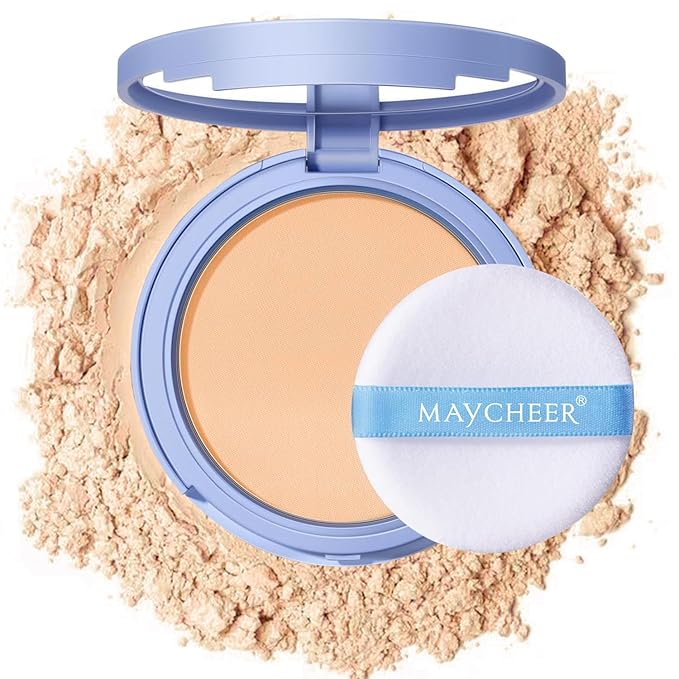 Oil Control Face Pressed Powder,Matte Smooth,Waterproof Long-Lasting Setting 0.35Oz