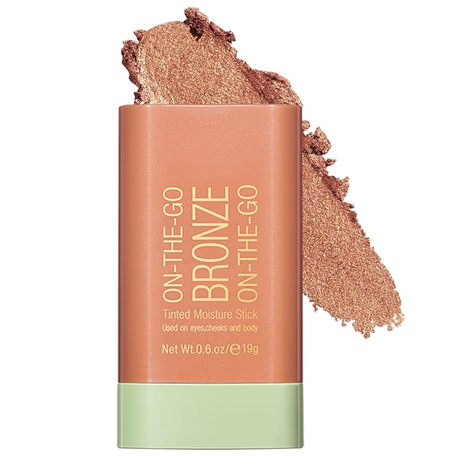 PaminifyBeautyMakeup Highlighters & Luminizers – Cream Bronzer Stick,Contour Stick Facial Contouring Stick,Long Lasting Highlighter Waterproof Highlight Makeup,Buildable Shimmer Sparkle Face Bronzer Face Shaping,03 Rich Glow