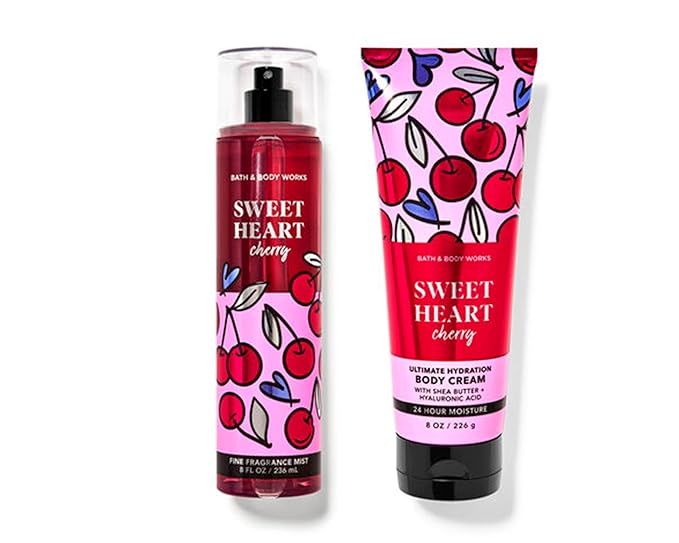 MYT Sets & Kits – BBW - Bath and Body - SweetHeart Cherry - 2 pc Bundle - Duo - Fine Fragrance Mist 8 oz