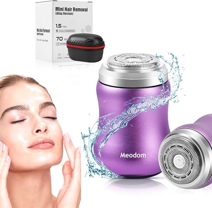 glowtalebaeuty Epilators – Facial Hair Removal for Women, Painless Womens Epilator Hair Remover with Waterproof USB Rechargeable, Cordless Electric Razor/Shaver for Bikini,Upper Lip,Arm,Legs,Peach Fuzz (Purple)
