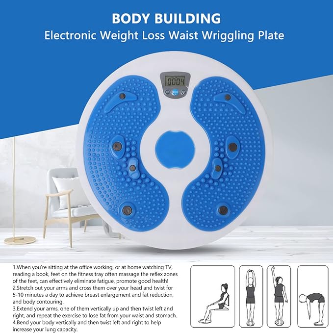 Top Pick – Splash, Board for ExerciseWaist Plate, Electronic Fitness Waist