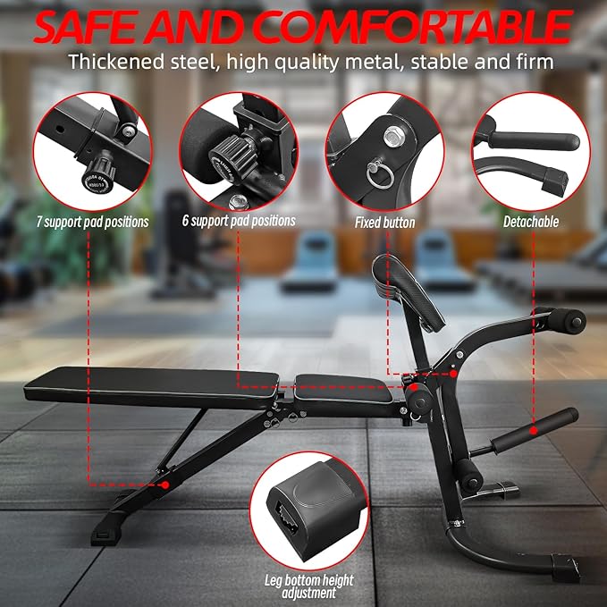 Top Pick – Multi-Functional Adjustable Weight Bench for Full Body Workout