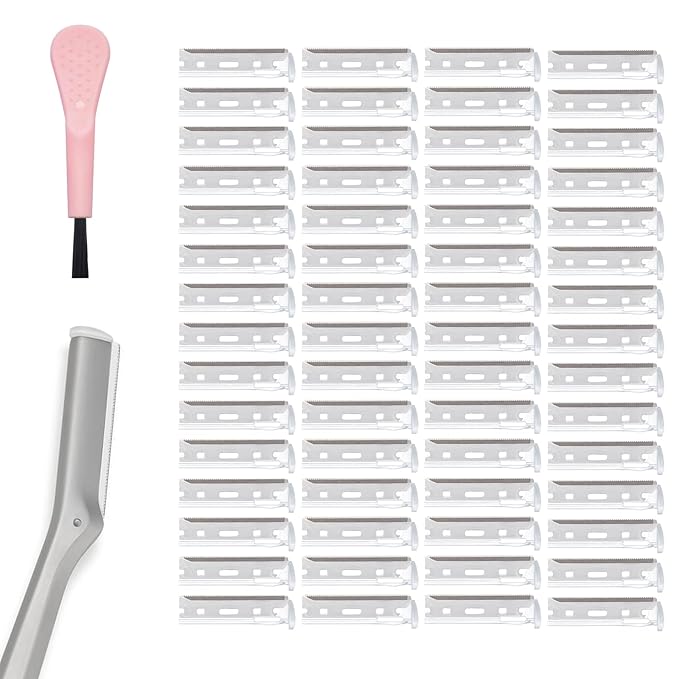 glowtalebaeuty Razor Blades & Cartridges – Facial Razor Replacement Blades Be suitable for Twee zerman Stainless steel blade,Including one cleaning brush