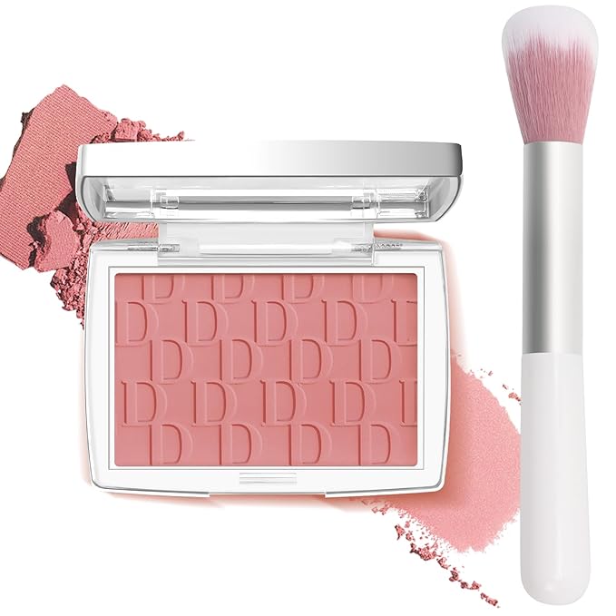 glowtalebaeuty Blush – Rosewood Blush Powder Blush for Cheeks with Brush, Matte Blush Palette Blush Powder Face Blusher, Natural Blendable Formula Silky Lightweight Makeup Blush Rubores de Maquillaje, 012#