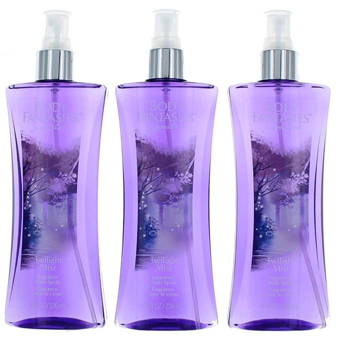 Parfums+De+Coeur Body Sprays – Twilight Mist by Body Fantasies, 3 Pack 8oz Fragrance Body Spray Women